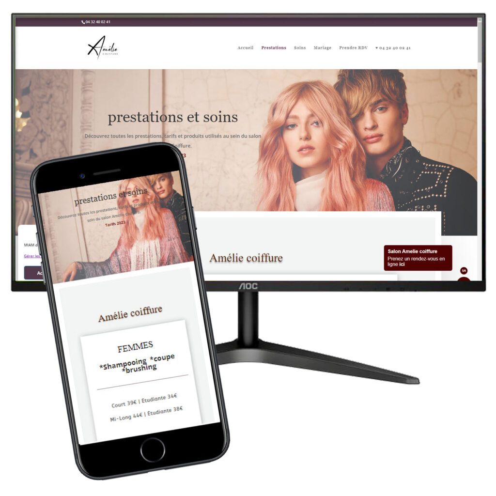 refonte site web coiffure suite a un piratage de wordpress